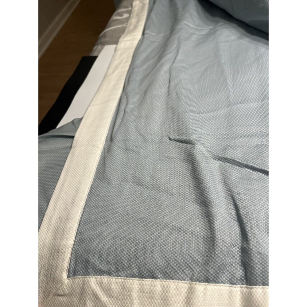 Harbor House Light Ice Blue w White Trim Lined Drapes Curtains Panels 41x84”